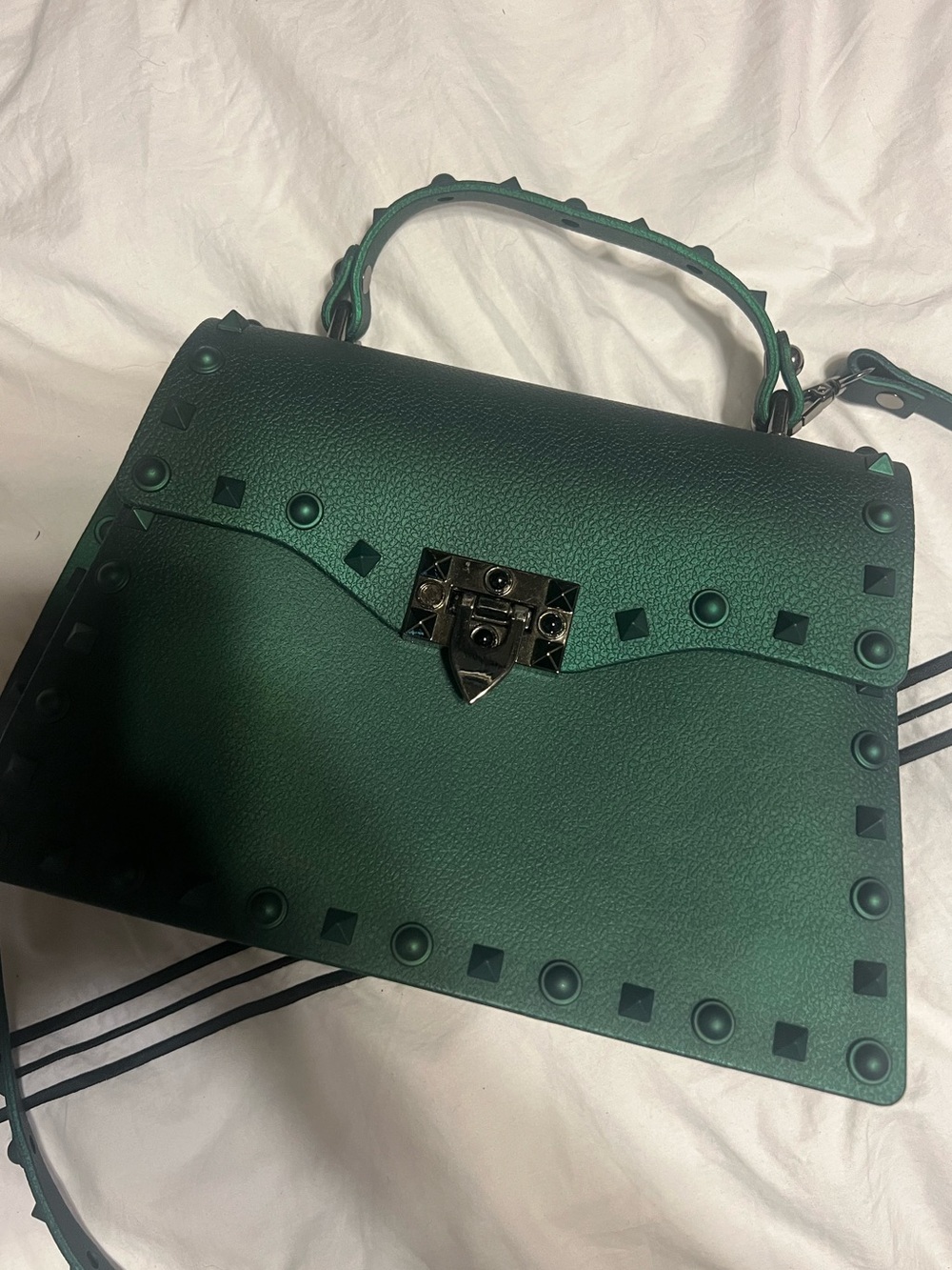 Green hand bag
